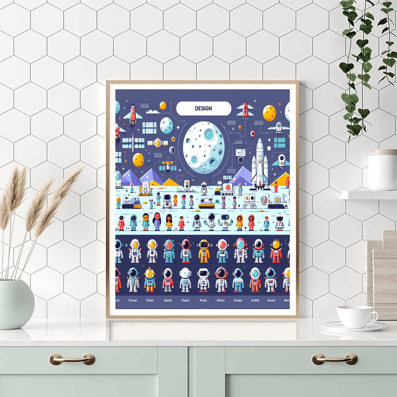 Lunar Colony Adventure Paint By Numbers Art