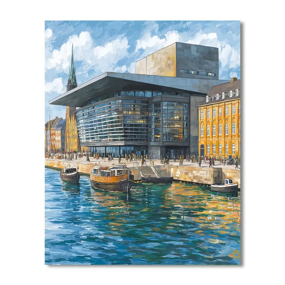 Copenhagen Opera House DIY Paint By Numbers