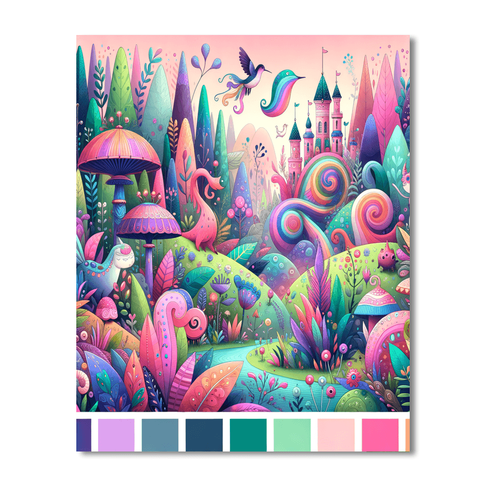 Whimsical Fairy Tale Landscape Paint By Number