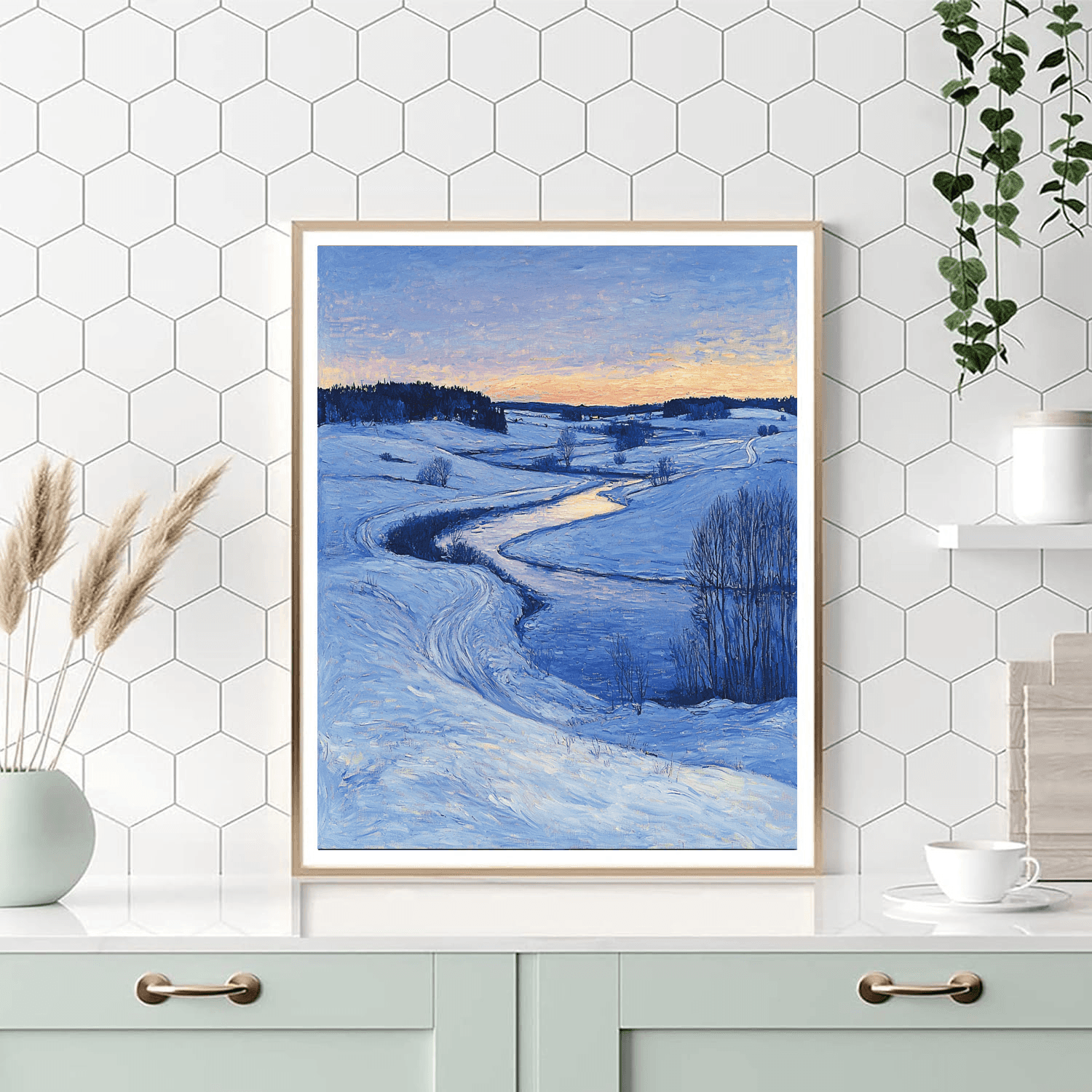 Edvard Munch Inspired Ethereal Winter Twilight  Paint By Numbers Kits