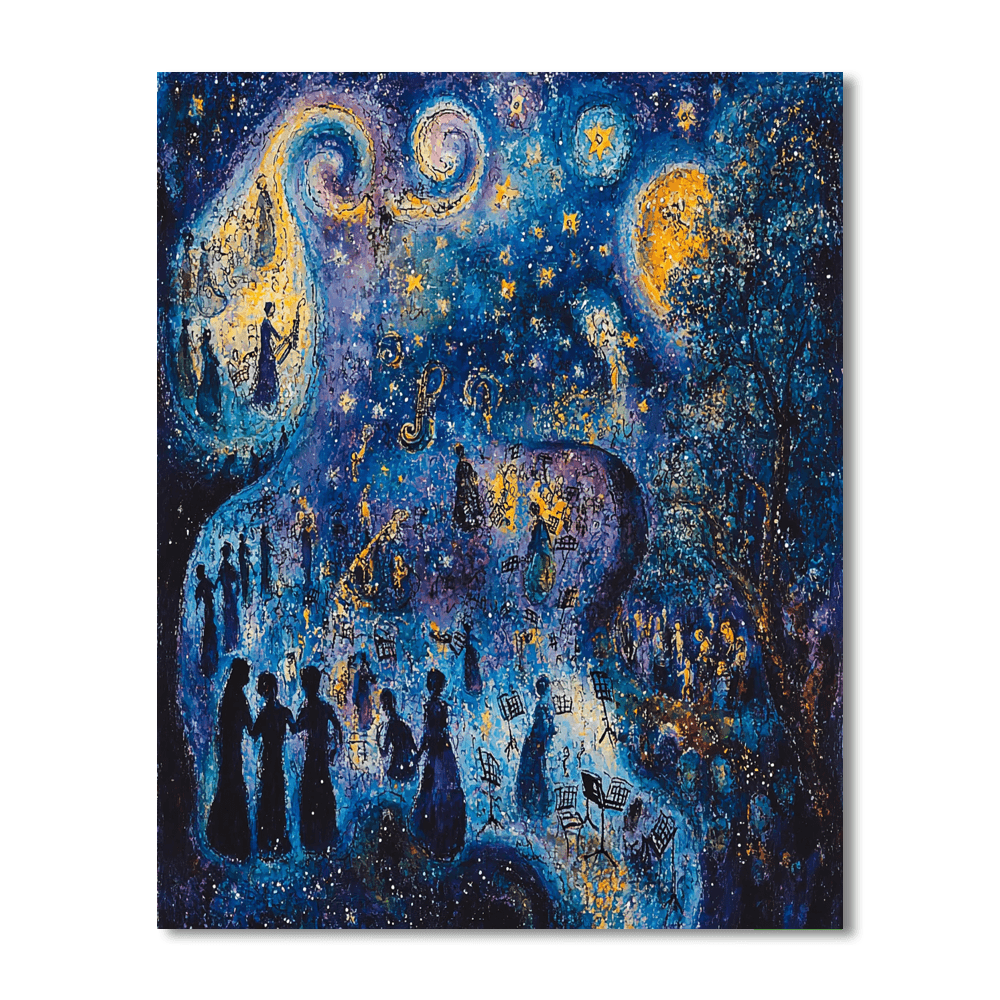 Marc Chagall Inspired Starry Serenade  Paint By Numbers