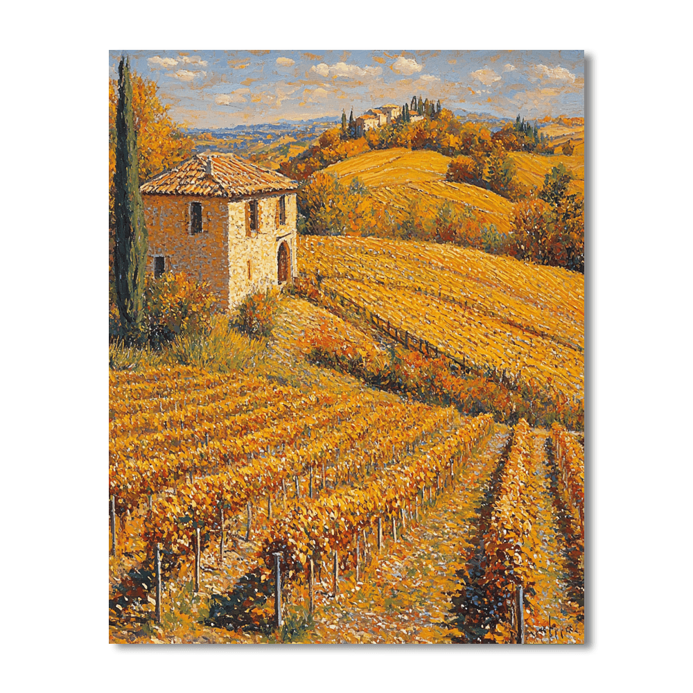 Camille Pissarro Inspired Harvest Radiance  DIY Paint By Numbers