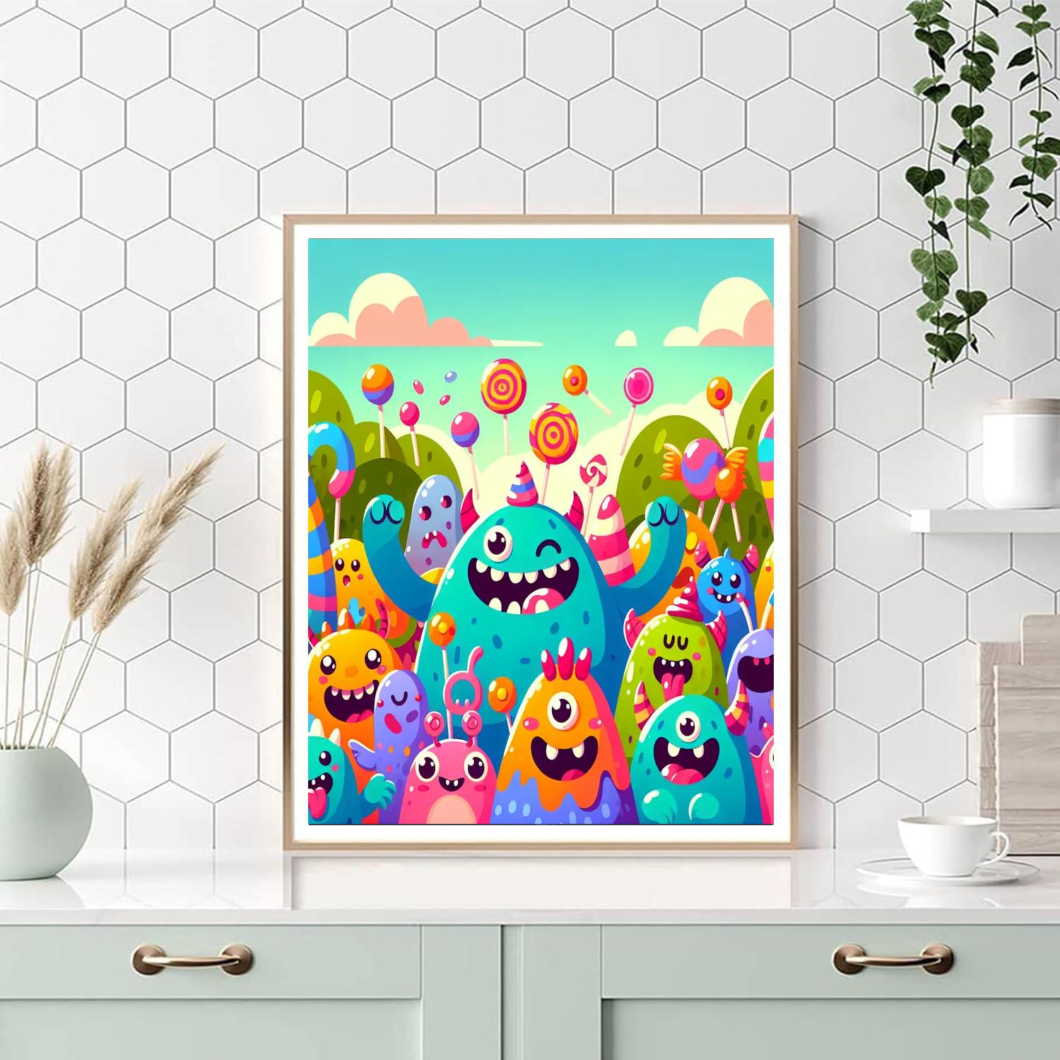 Super Cute Monsters Numbered Painting Kits