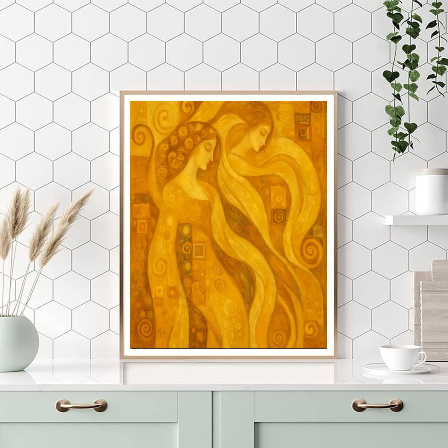 Klimt's Golden Serenity DIY Paint By Numbers