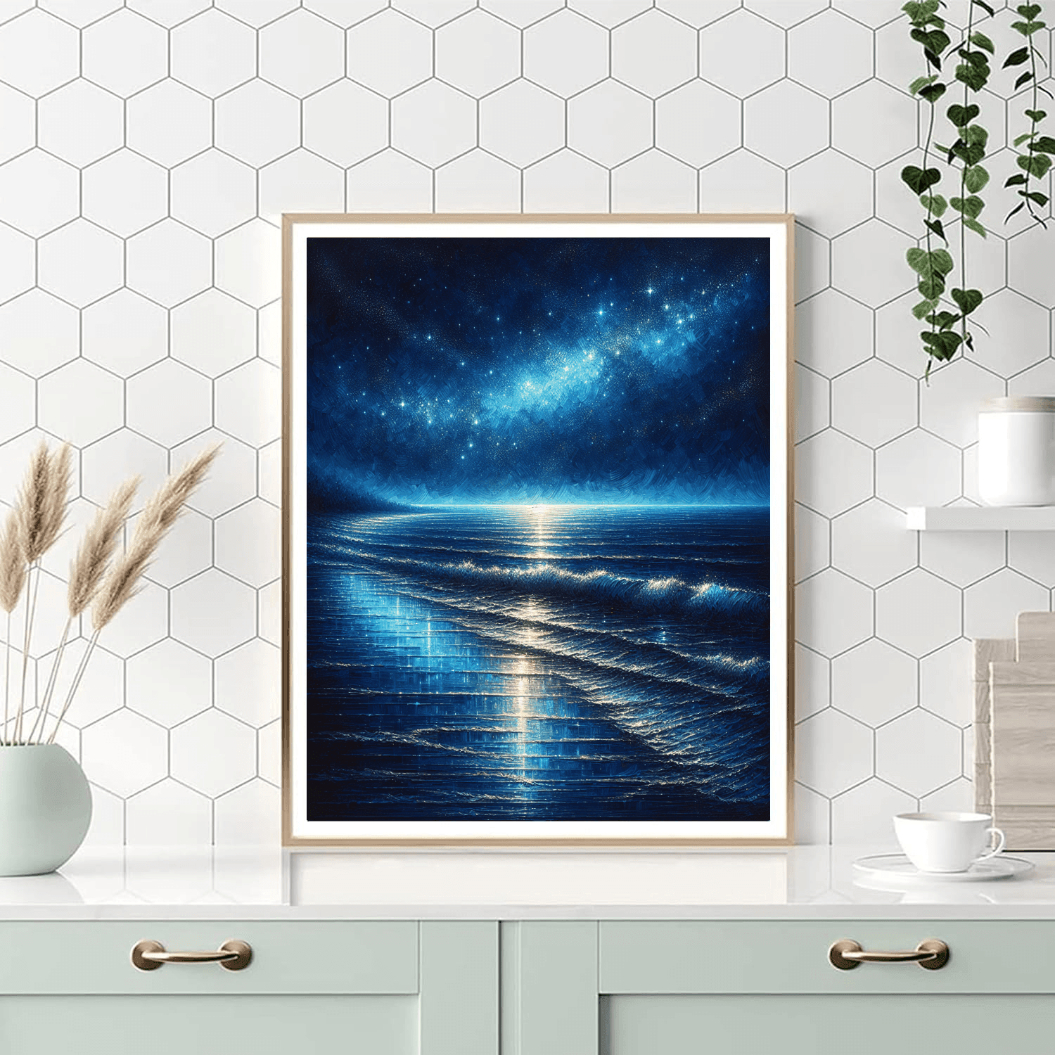 Starlit Night Over The Ocean Paint By Number