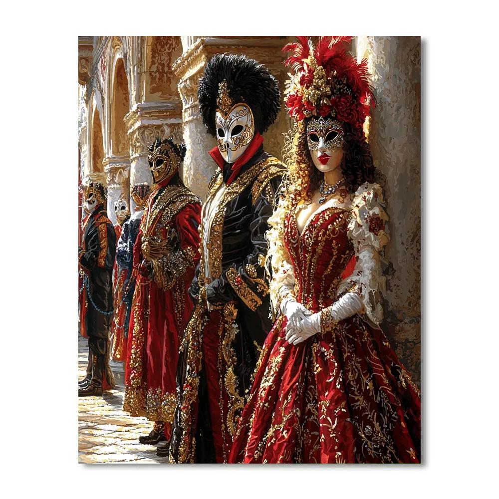 Tiepolo Inspired Venetian Carnival Mystery  Paint By Numbers
