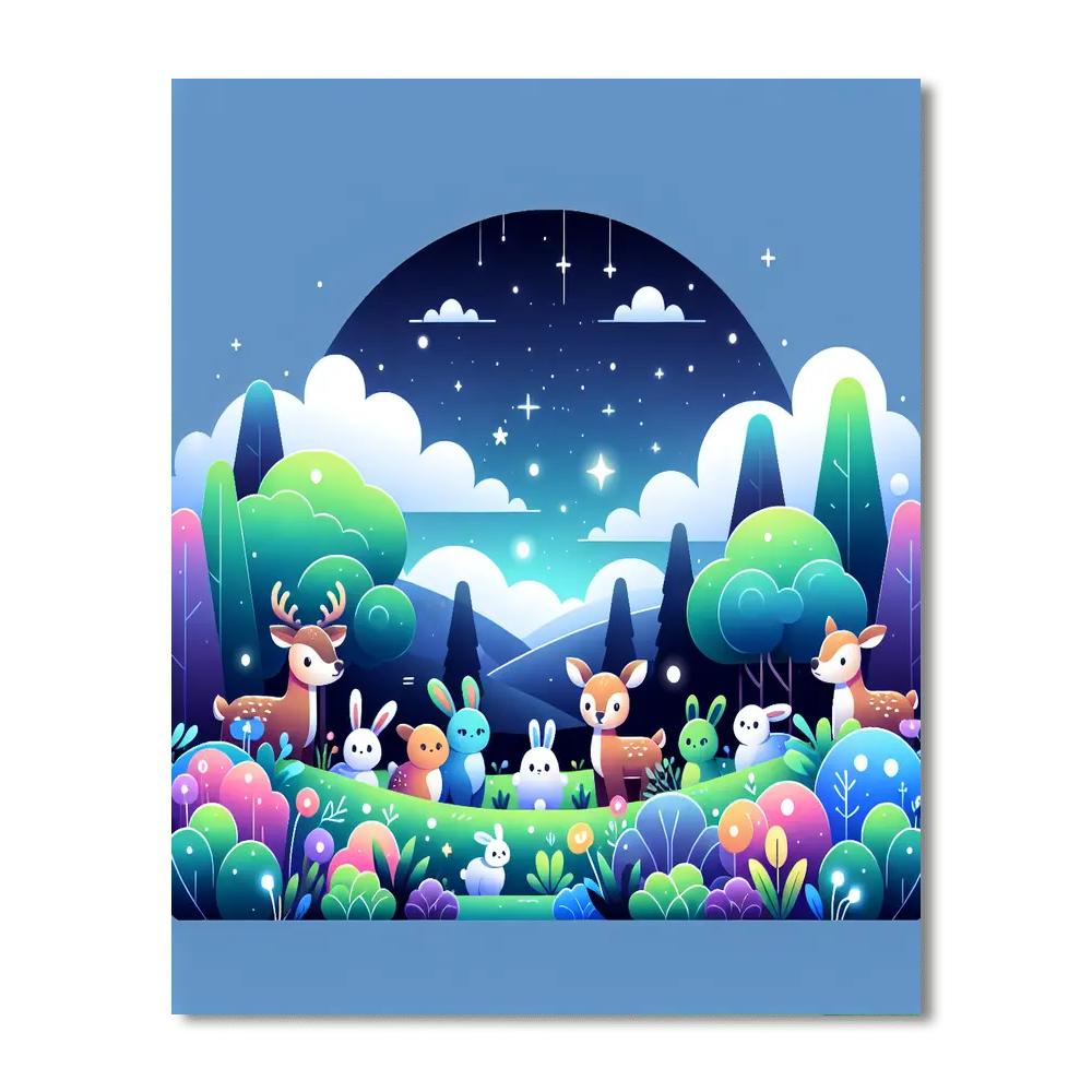 Mystical Meadow Gathering Paint By Numbers