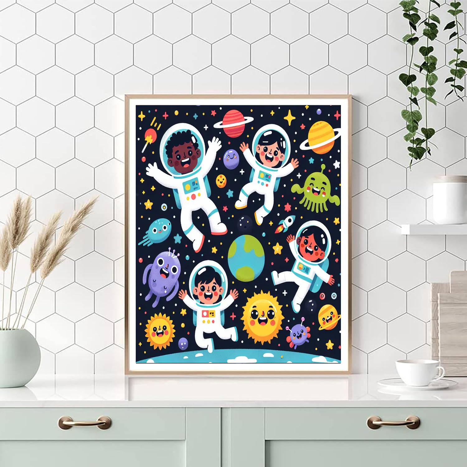 Exploring Space Together Paint By Numbers