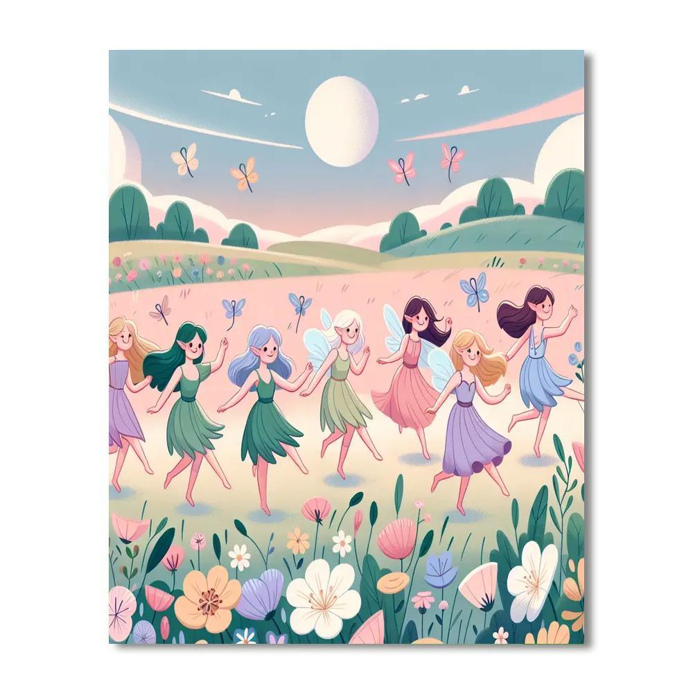 Enchanted Fairy Meadow Painting By Numbers Kit