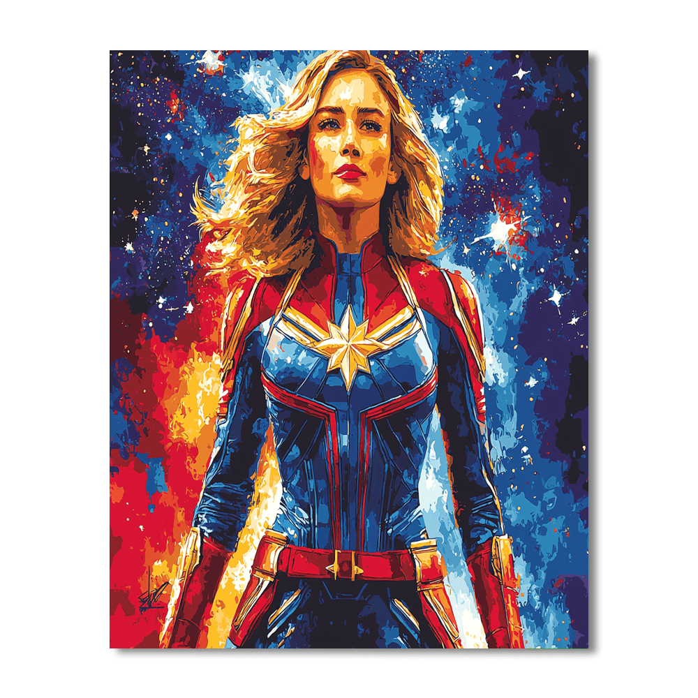 Brie Larson: The Empowered Spirit Of Captain Marvel Paint By Numbers