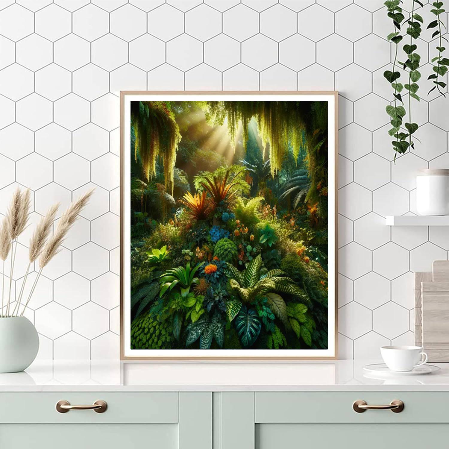 Lush Botanical Haven Painting Number Kit