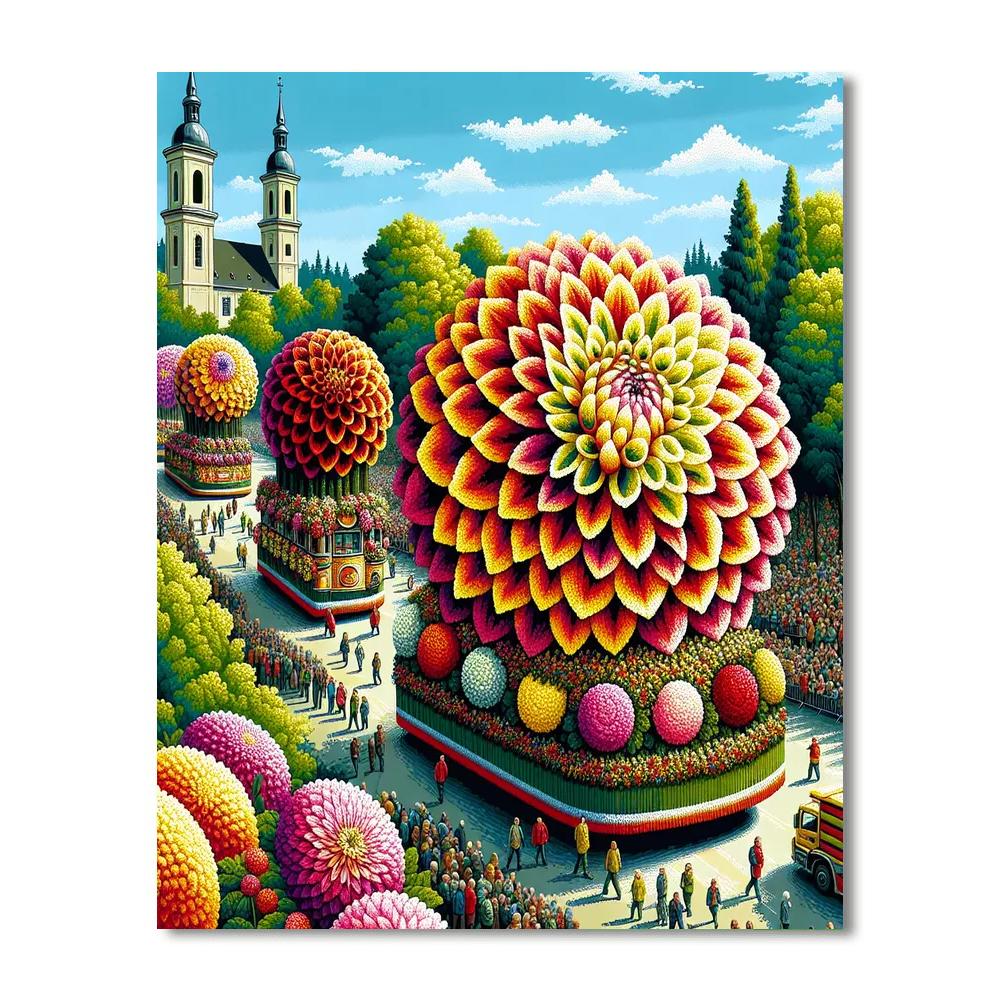 Zundert Flower Parade - Netherlands Paint By Numbers Kits