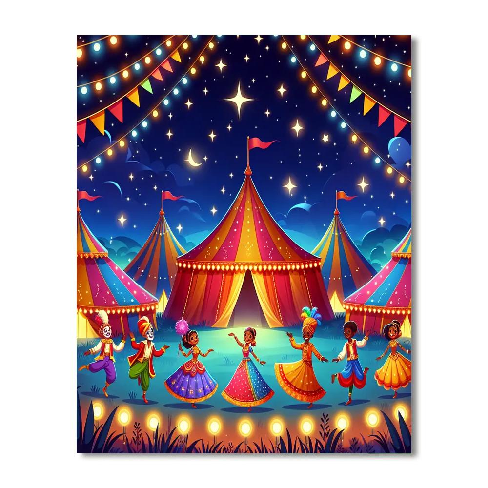 Starry Night Circus Paint By Numbers Art