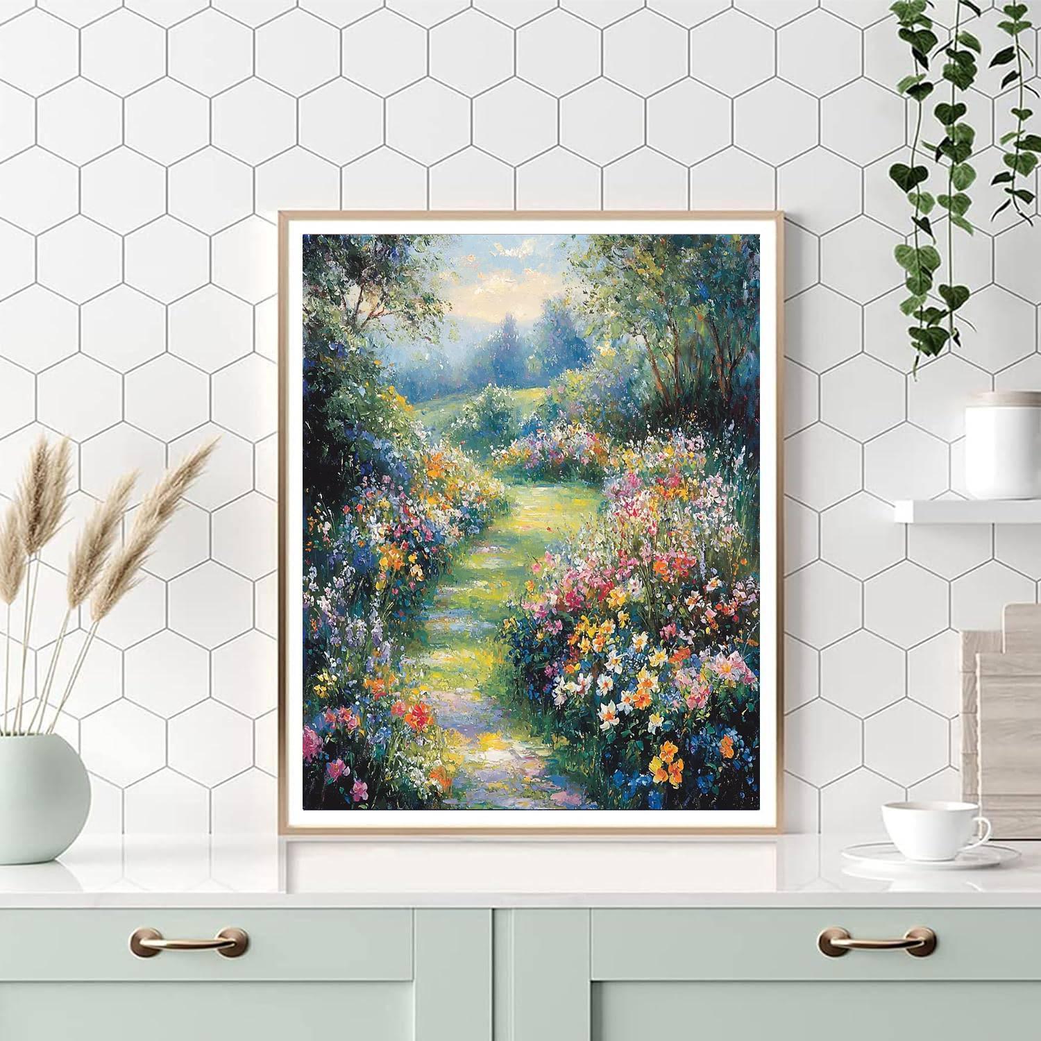 Monet Inspired Charming Garden Views  Painting By Numbers Kit