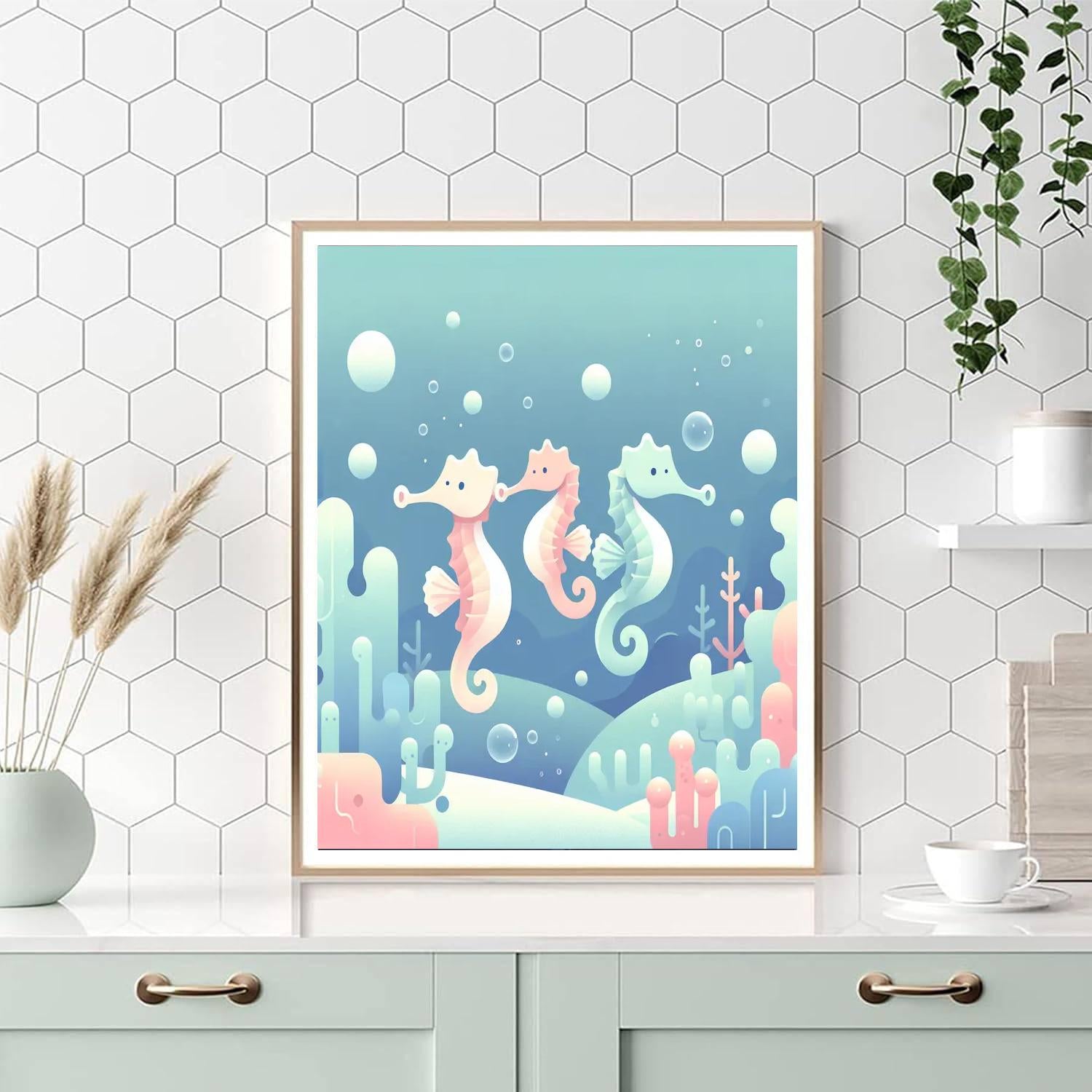 Splendid Seahorses Paint By Numbers Kits