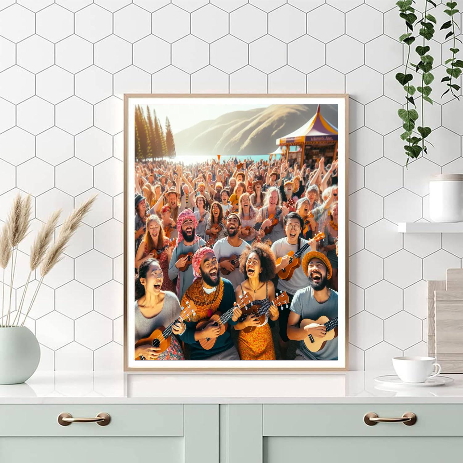 Wellington International Ukelele Orchestra Number Painting