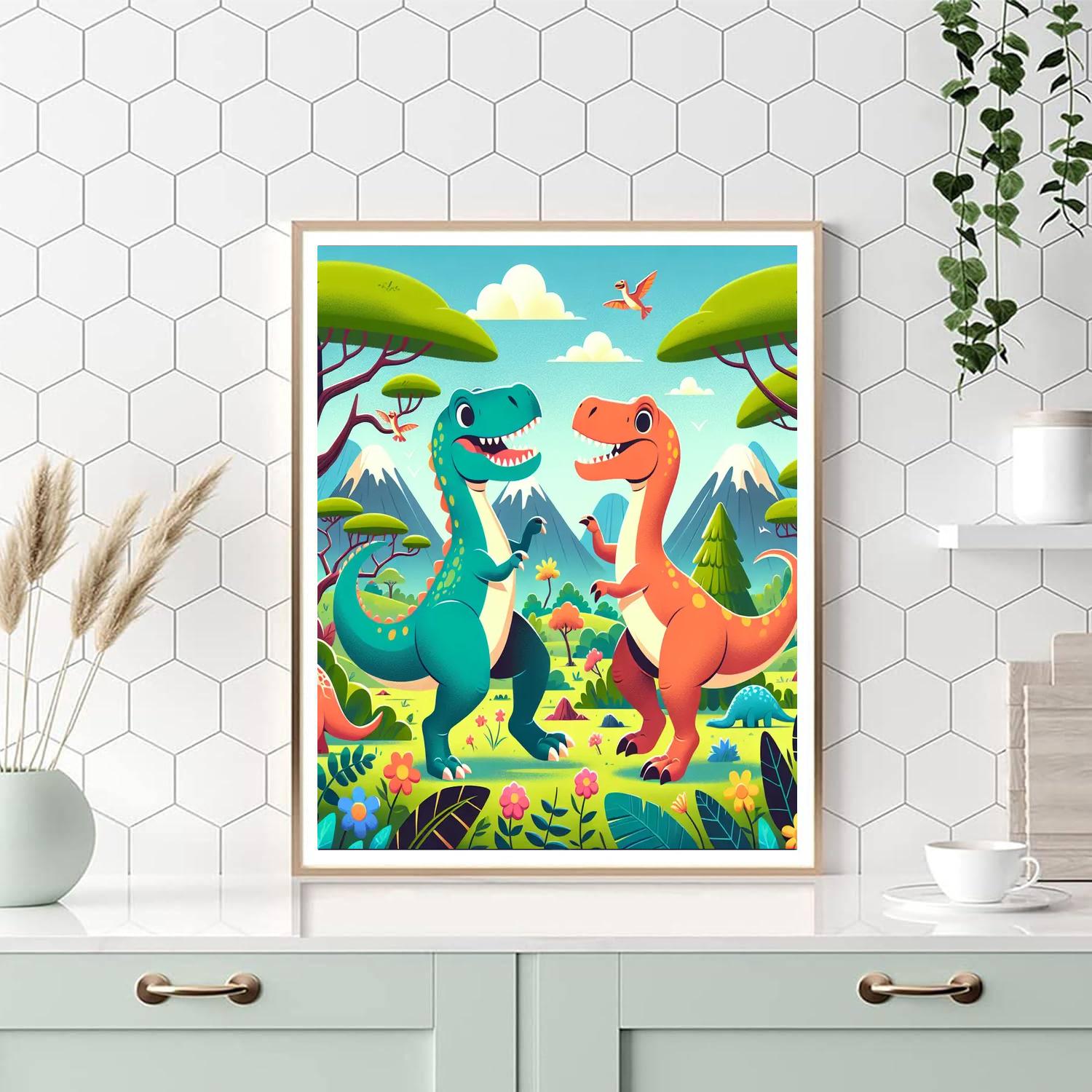 Friendly Dinosaurs' Playtime Paint By Numbers Kits