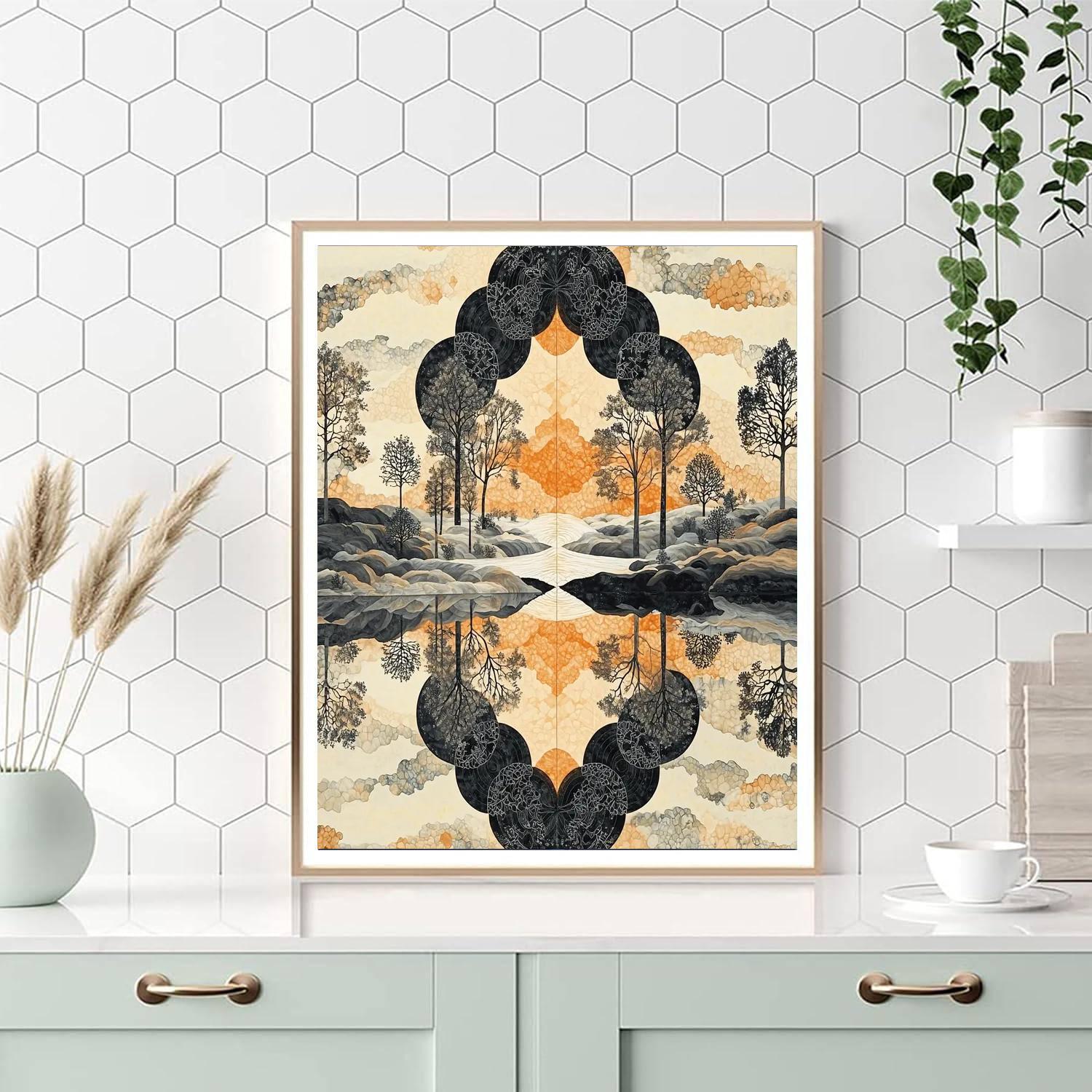 M.C. Escher Inspired Symmetrical Dreams  Paint By Numbers