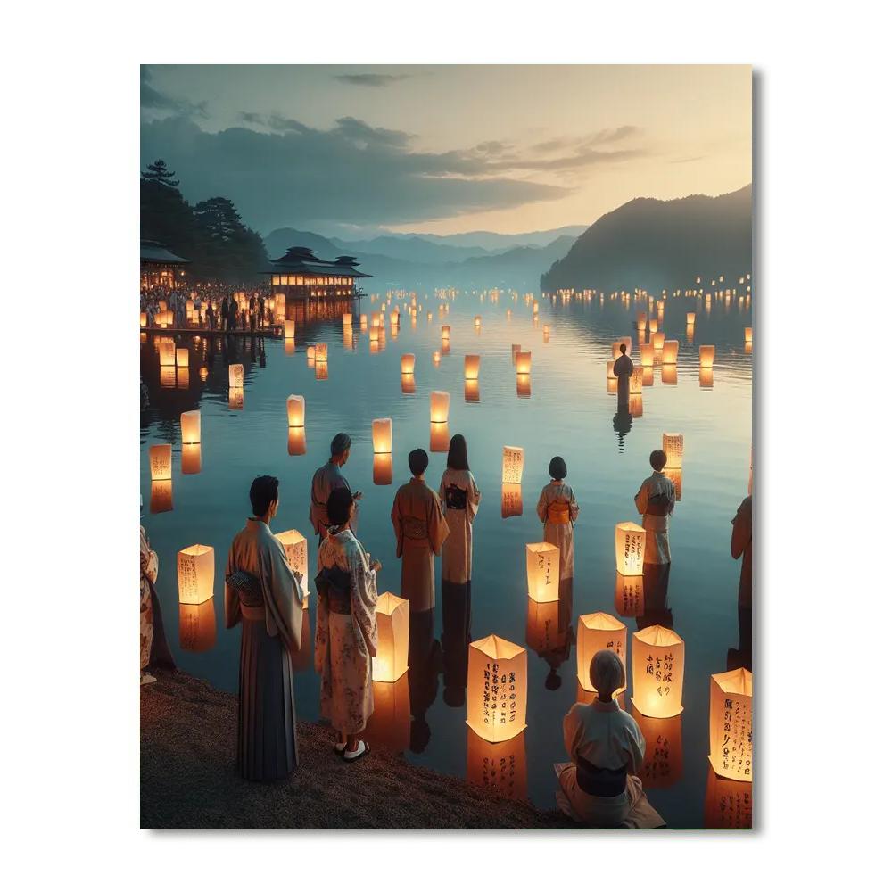 Floating Lantern Festival - Otsu, Japan Paint By Numbers