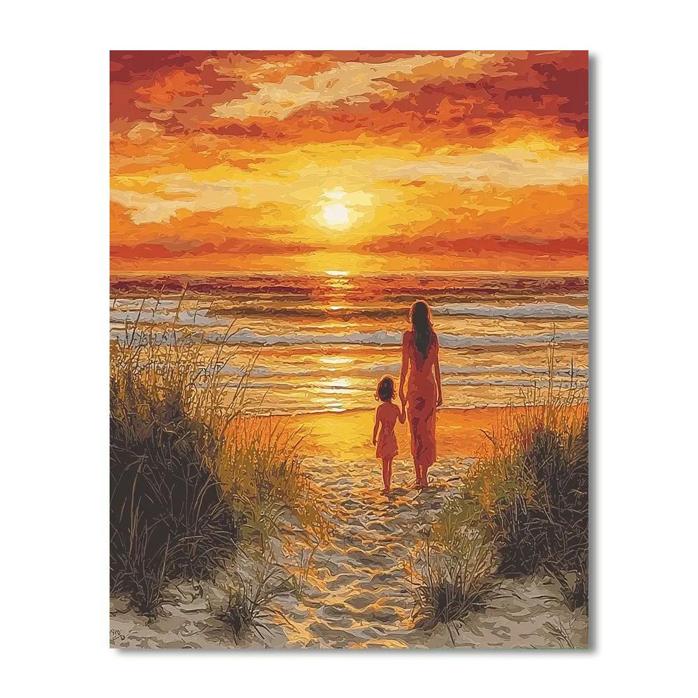 Sunset Silhouettes DIY Paint By Numbers