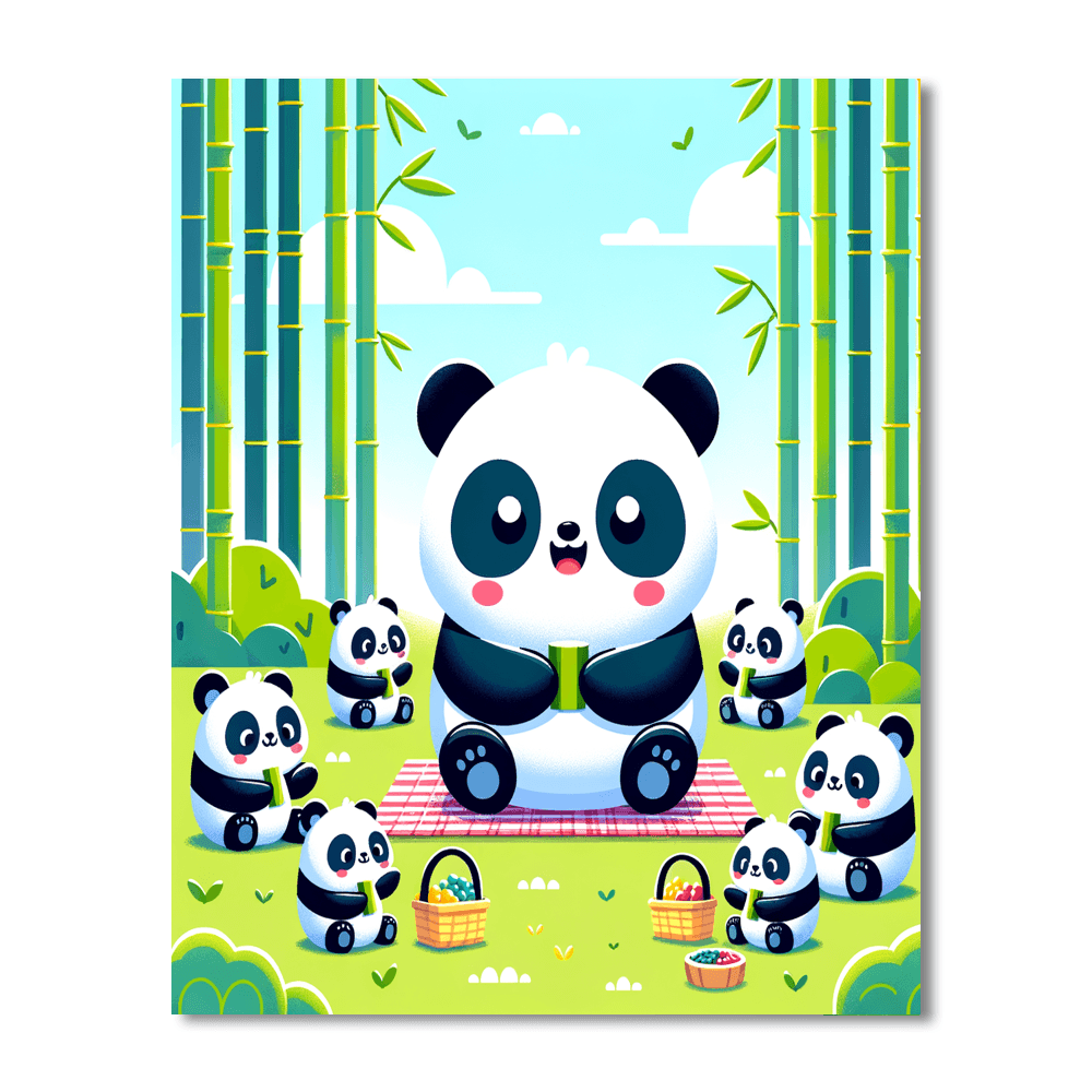 Magical Panda Picnic Numbered Painting Kits