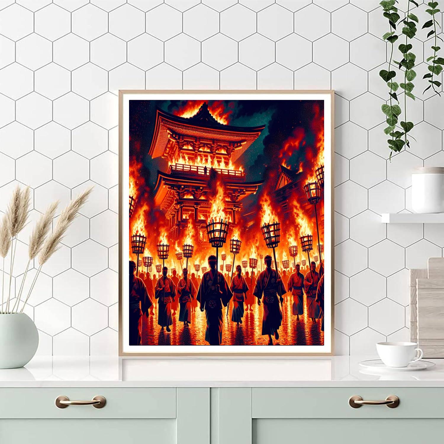 Noto Peninsula Fire Festival - Japan Paint By Numbers Art