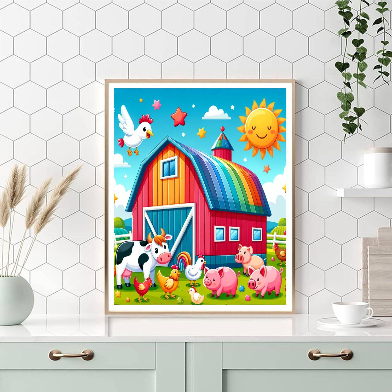 Festive Farmyard Celebration Numbered Painting Kits