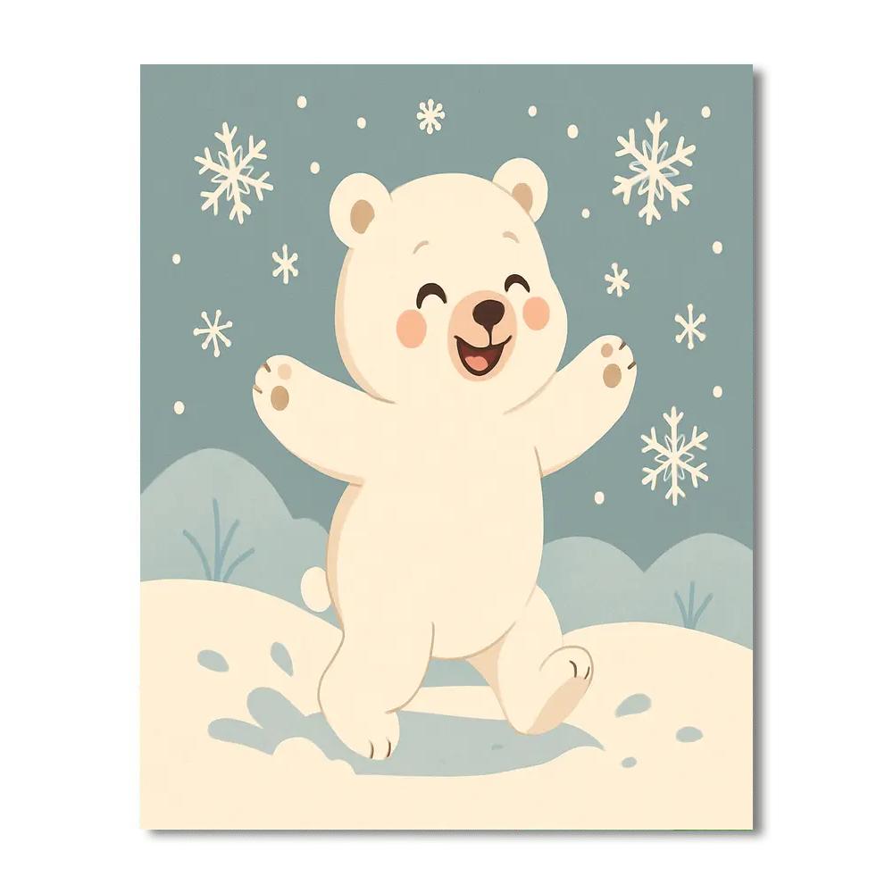 Gentle Polar Bear Numbered Painting Kits