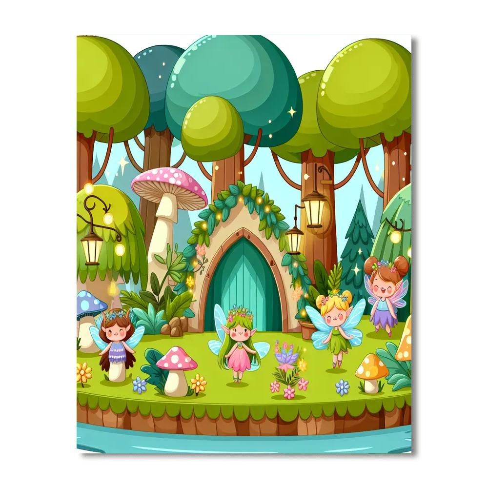 Fairy Forest Hideaway Painting Number Kit