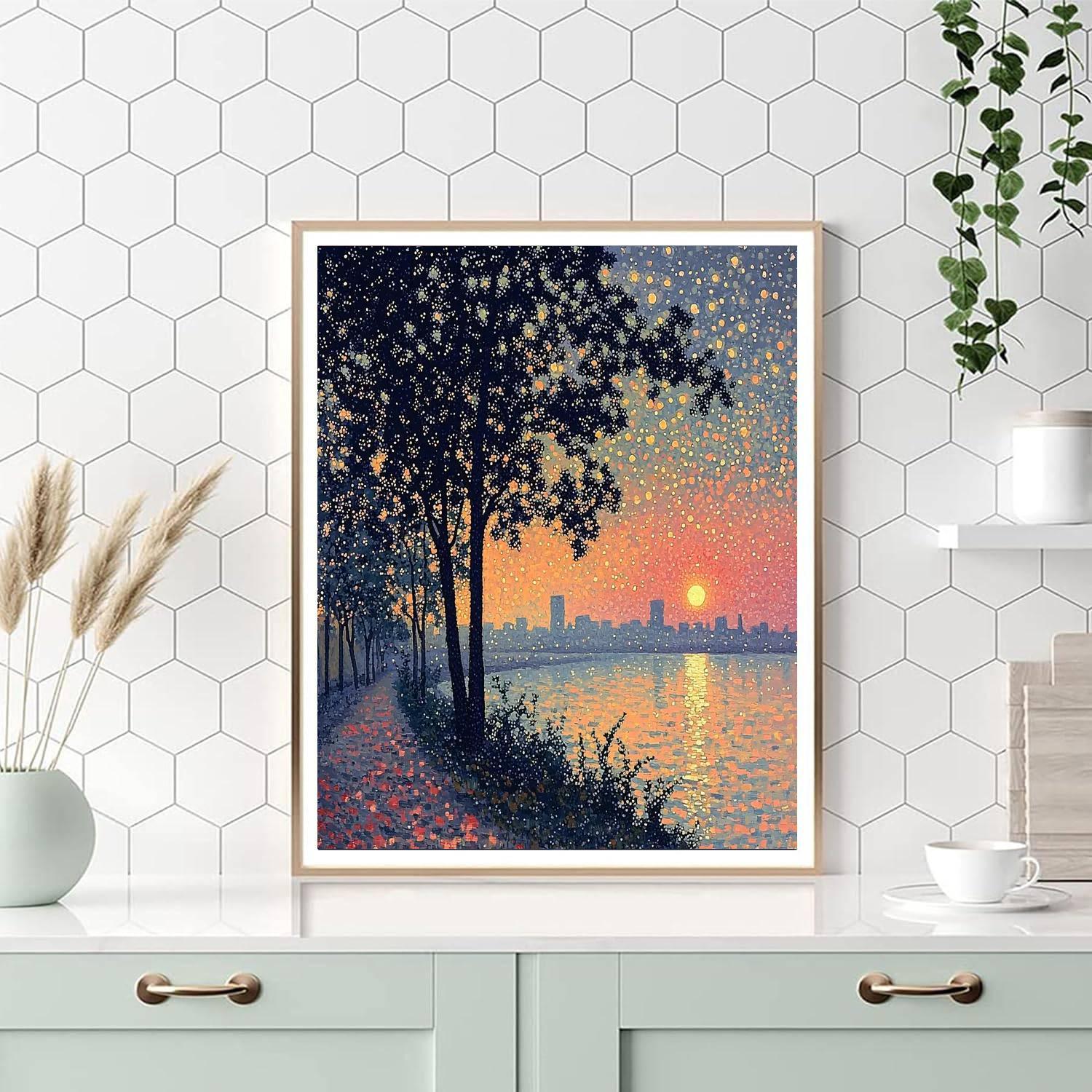 Georges Seurat Inspired Harmonic Horizon  Paint By Numbers