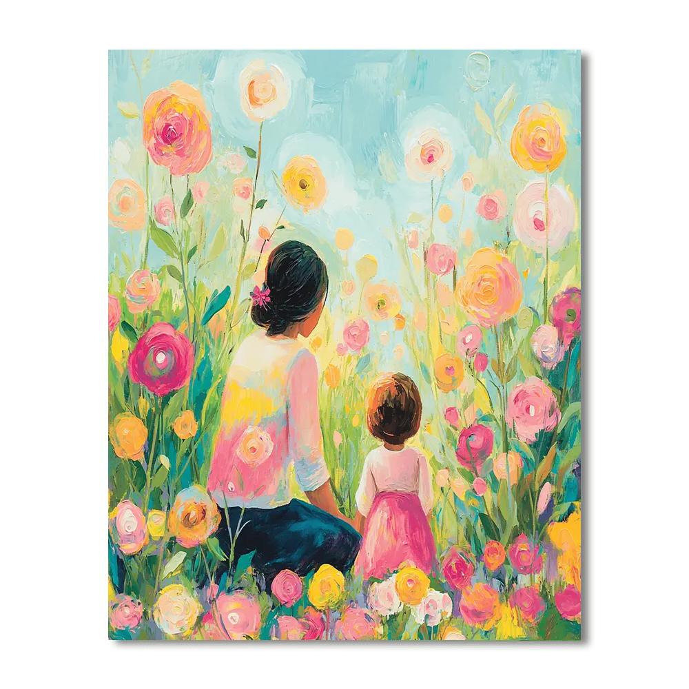 A Mother's Gentle Garden Paint By Numbers