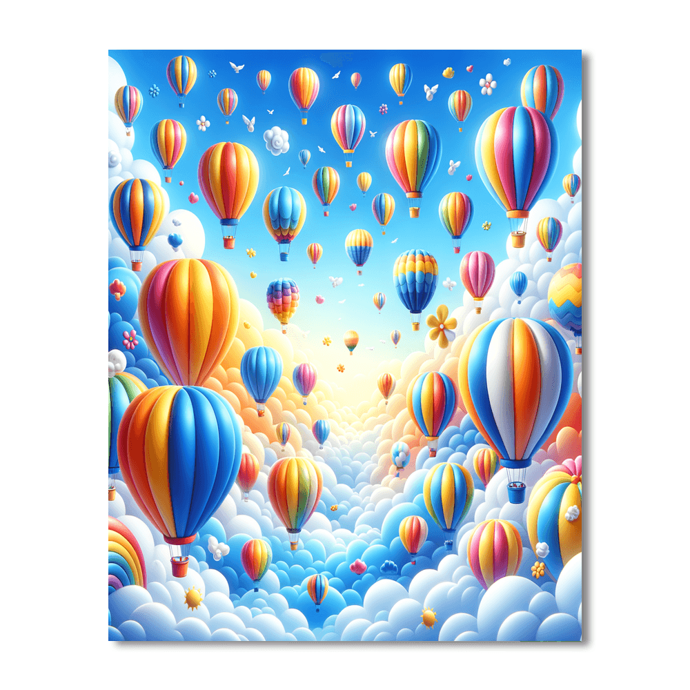Joyful Balloon Fiesta DIY Paint By Numbers