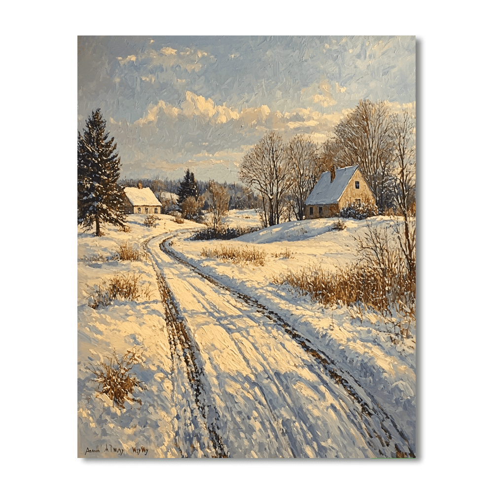 Andrew Wyeth Inspired Winter Solitude  DIY Paint By Numbers