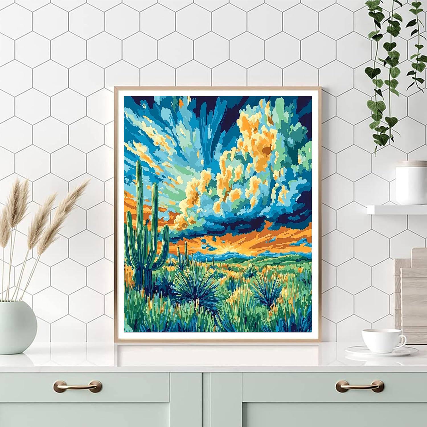 Frida Kahlo Inspired Reverie Of The Enchanted Cactus  Painting Number Kit