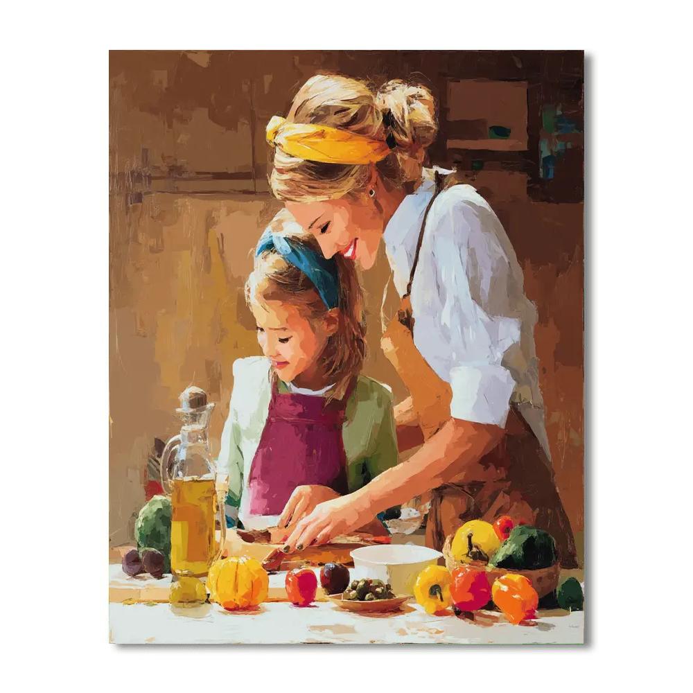 Mom And Me In The Kitchen Painting Number Kit