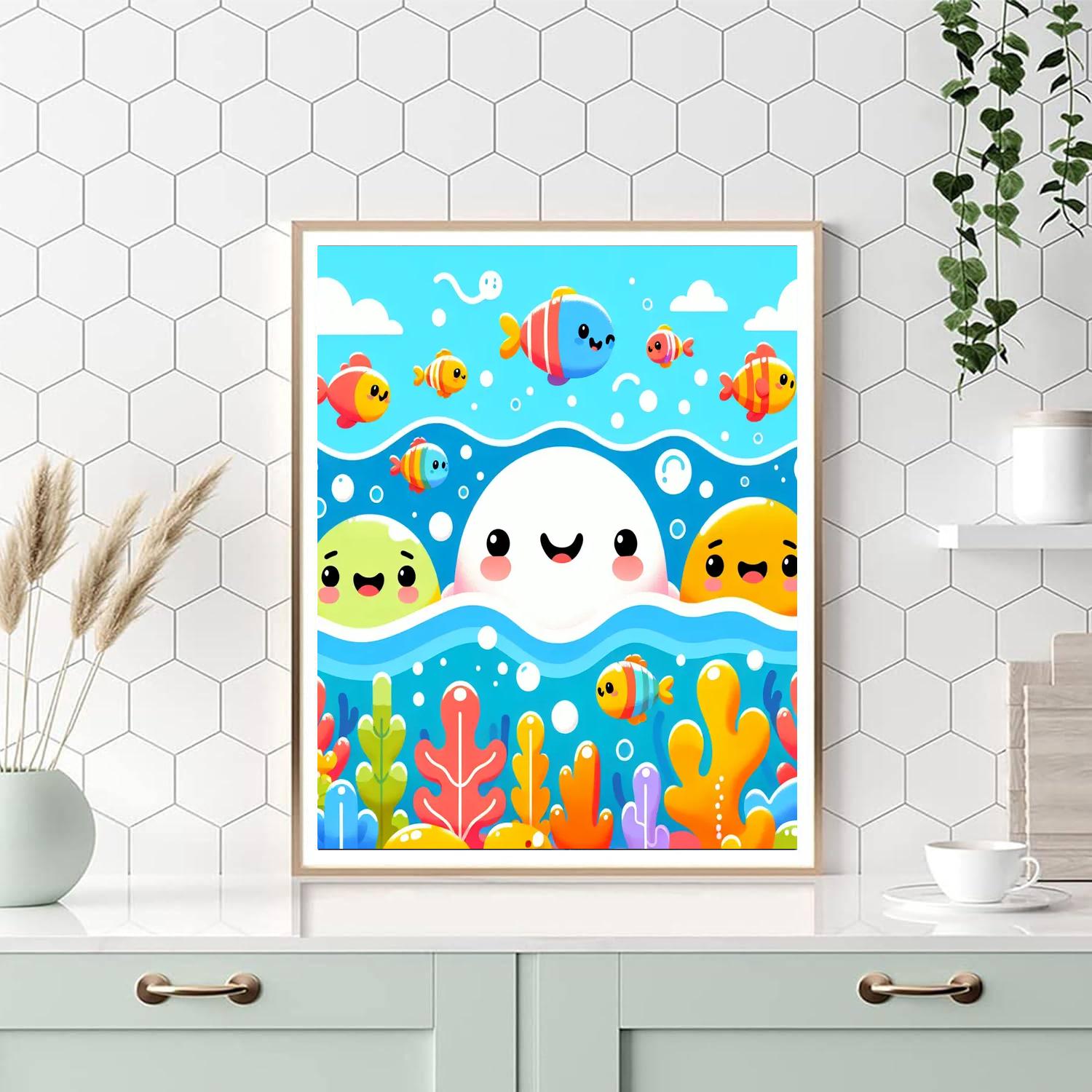 Happy Undersea Friends Paint By Number
