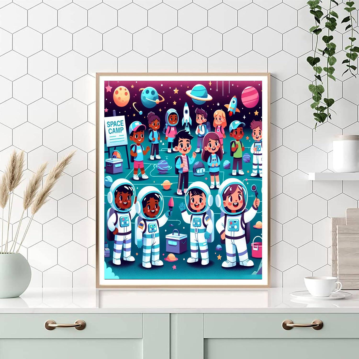 Space Camp Adventure Painting Number Kit