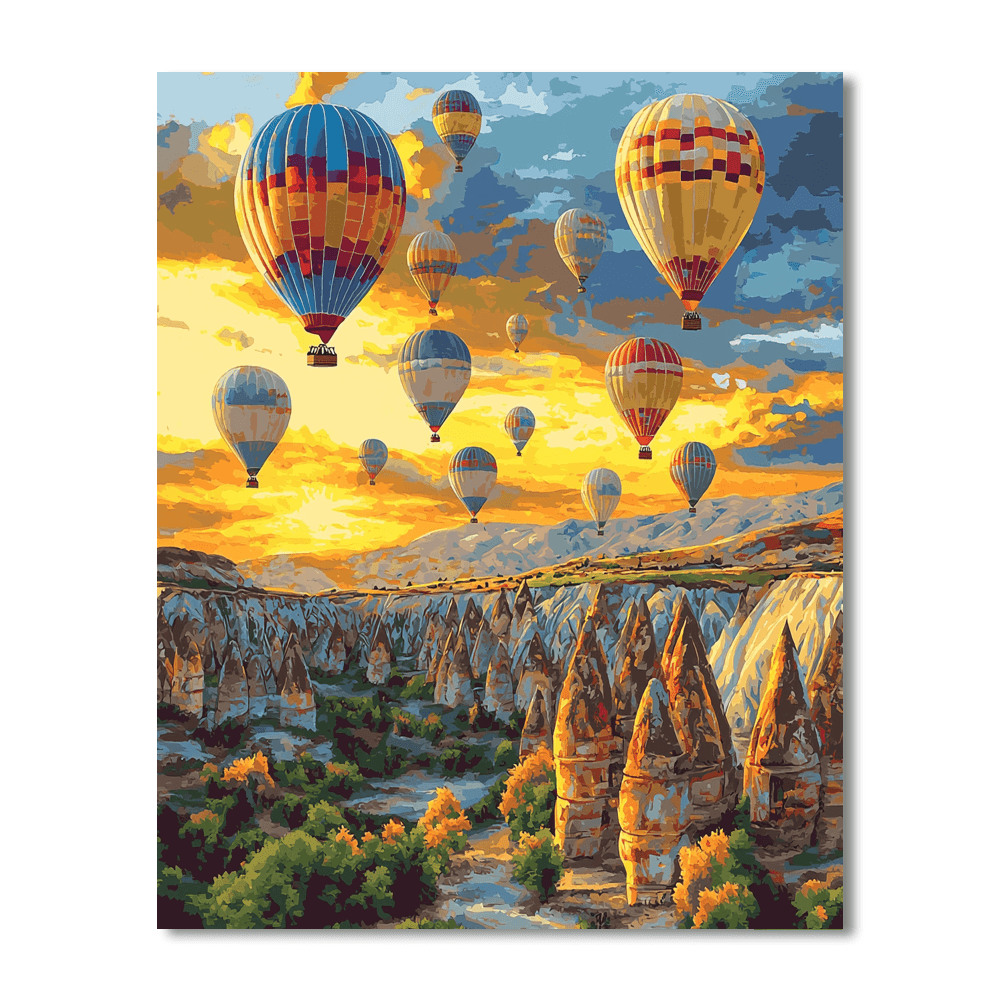 Cappadocia Hot Air Balloon DIY Paint By Numbers