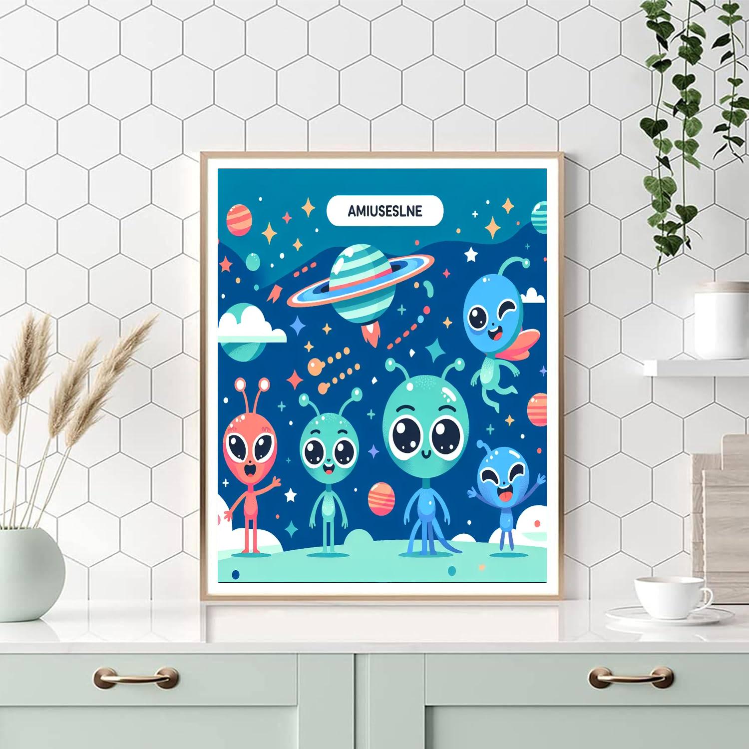 Funny Aliens Numbered Painting Kits