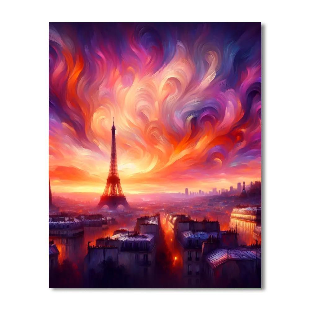 Twilight In Paris Number Painting