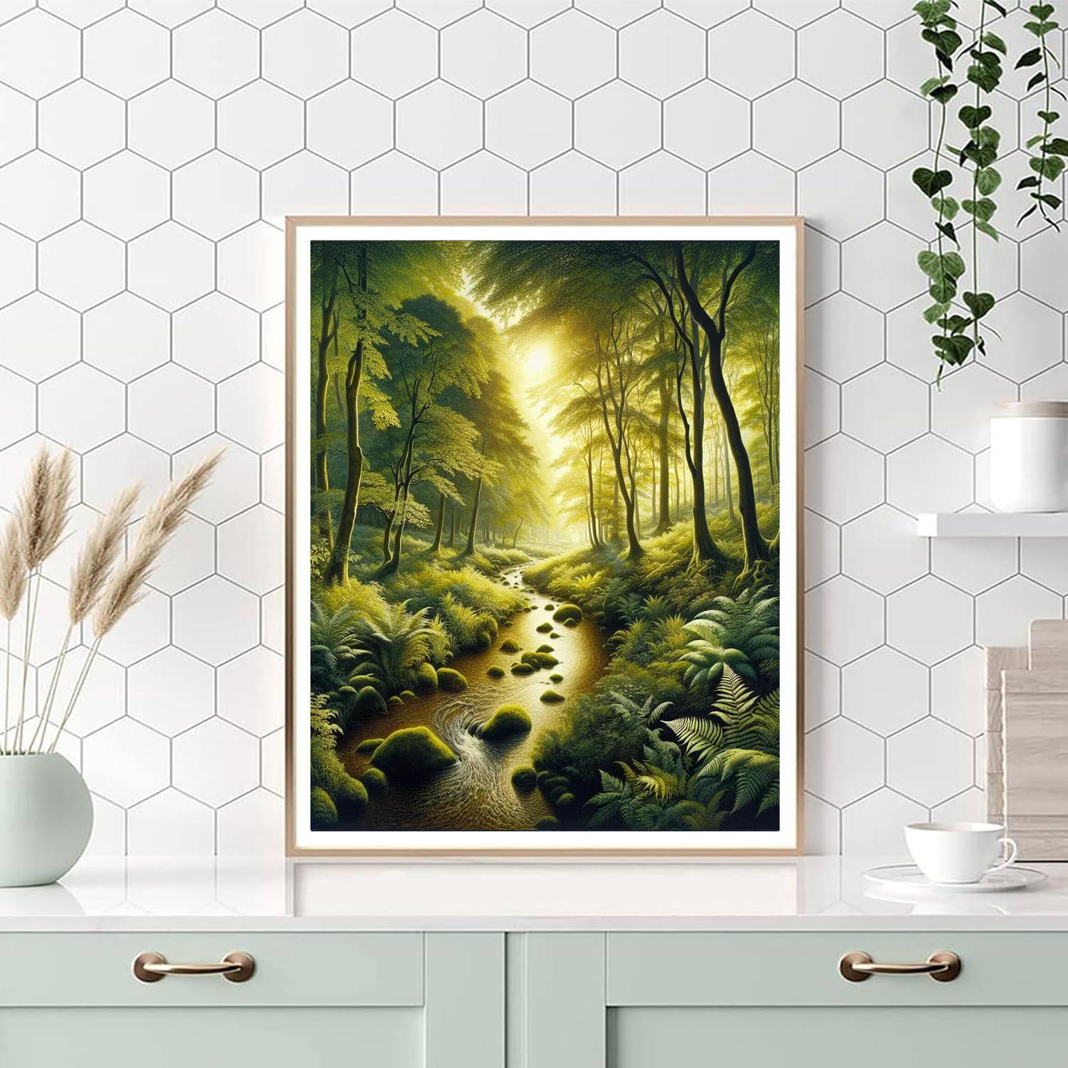 Idyllic Riverbank Retreat DIY Paint By Numbers