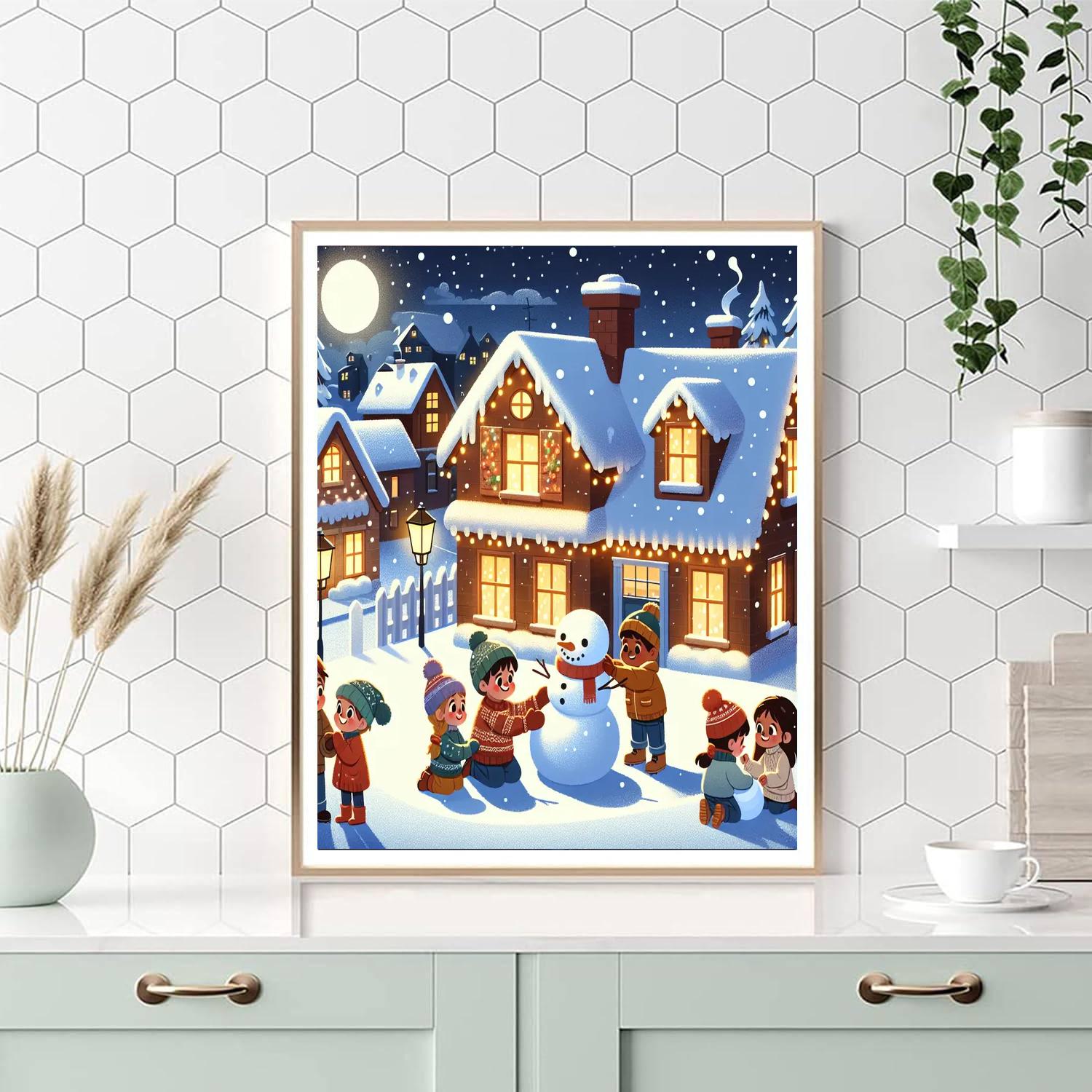 Cozy Winter Nights Number Painting