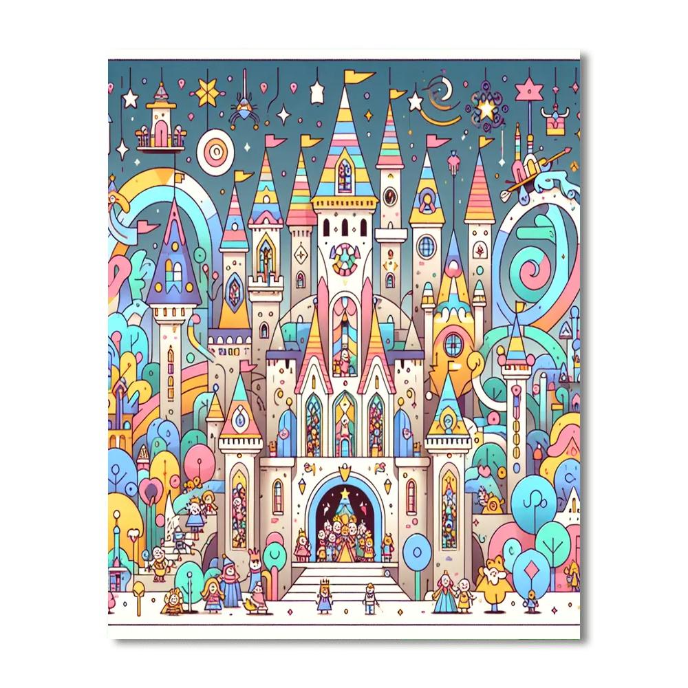 Merry Magical Kingdom Painting Number Kit