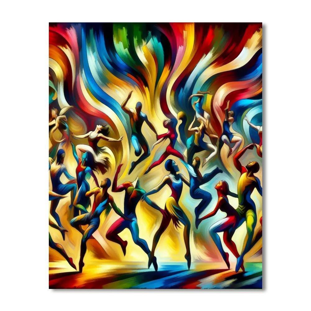 Energetic Dance Fusion Paint By Number
