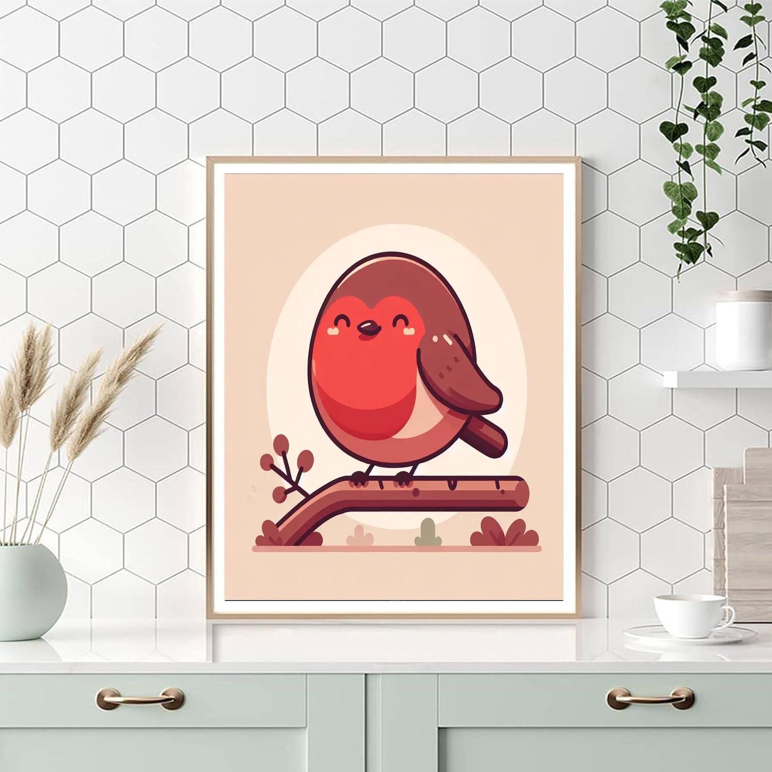 Rosy Robin Numbered Painting Kits