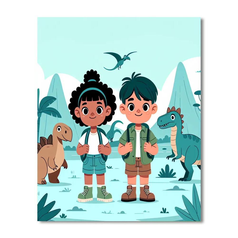 Dino Valley Numbered Painting Kits