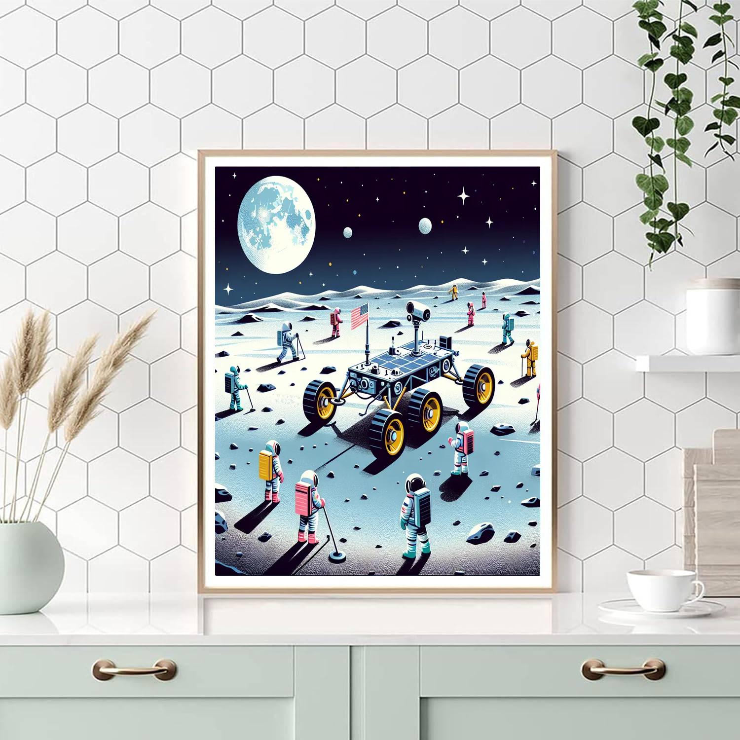 Lunar Rover Expedition DIY Paint By Numbers