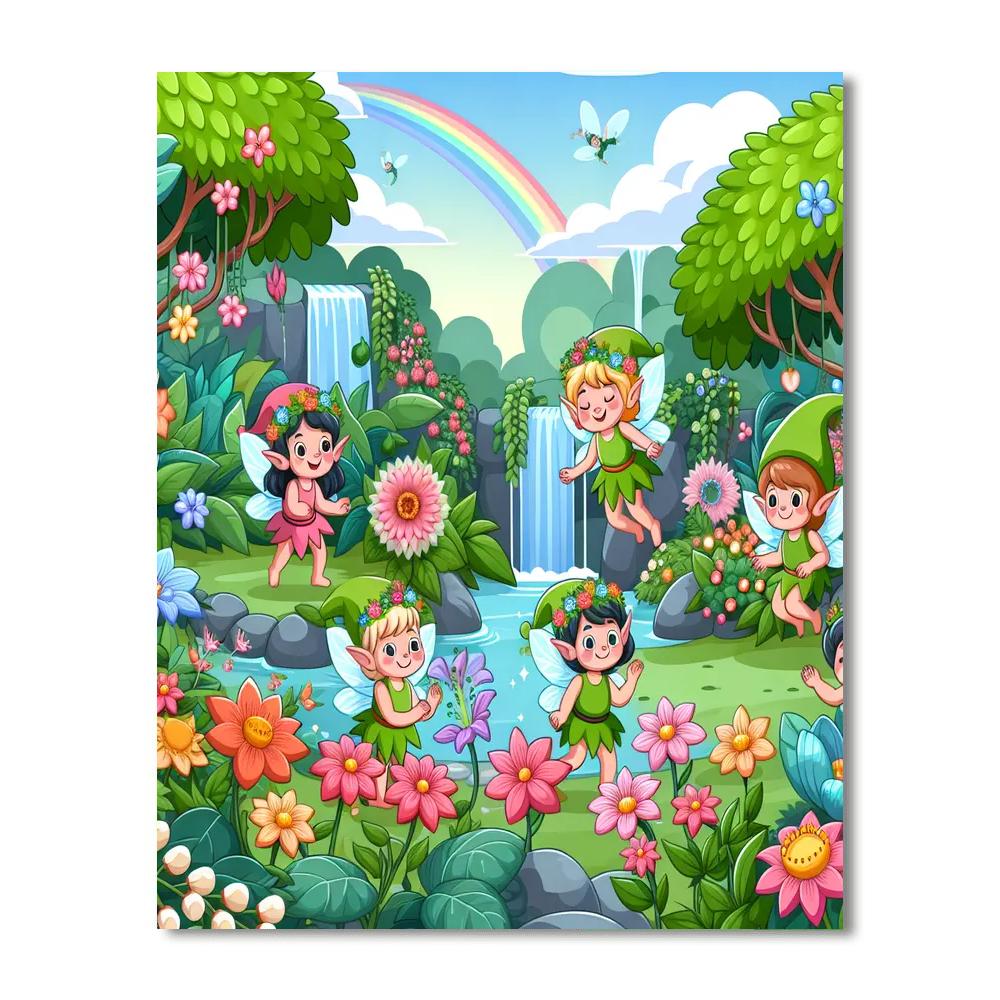 Garden Pixie Play Number Painting