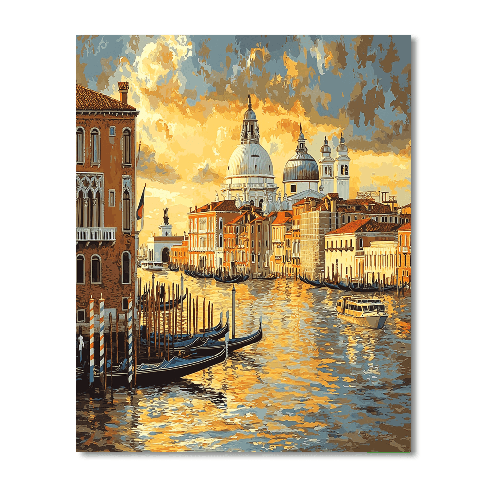 Canaletto Inspired Historic Landmarks  Paint By Numbers Art