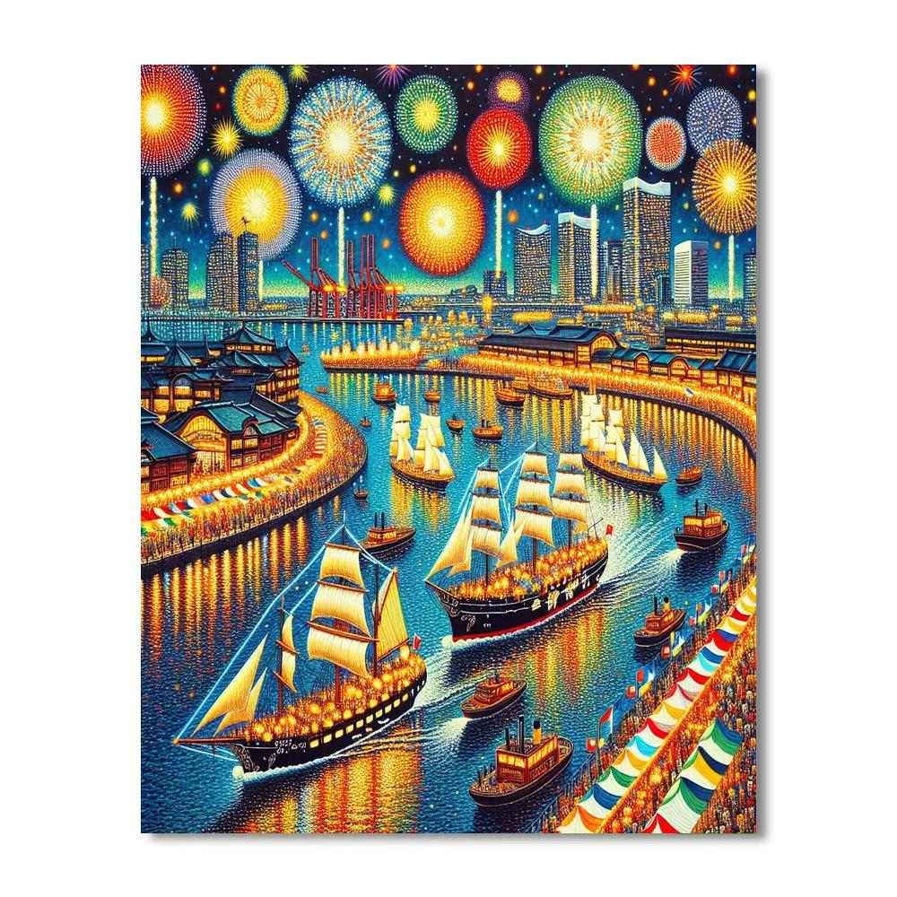 Yokohama Port Festival - Japan Paint By Numbers